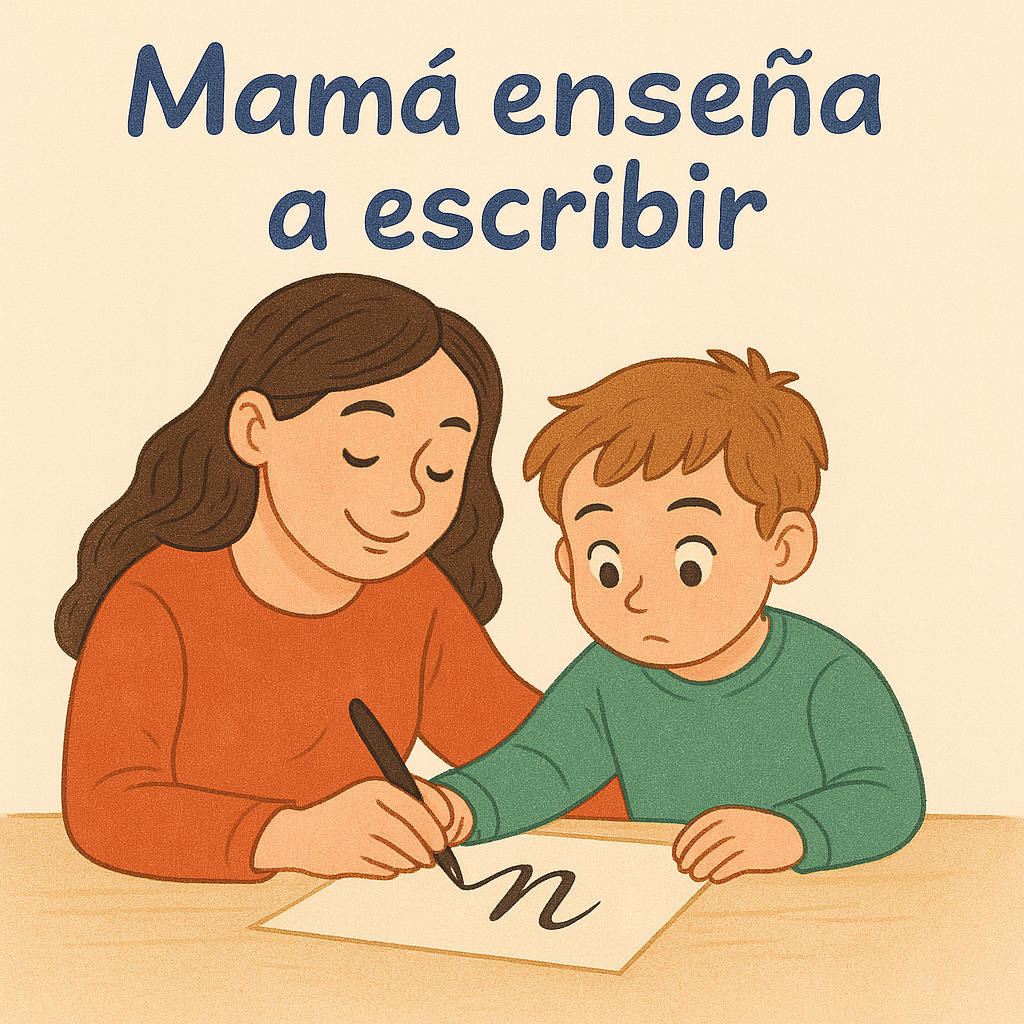 Mamá enseña a escribir ✍️